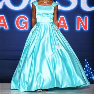 Sea blue pageant dress